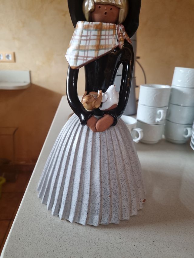 Scultura ragazza in ceramica Spagnola