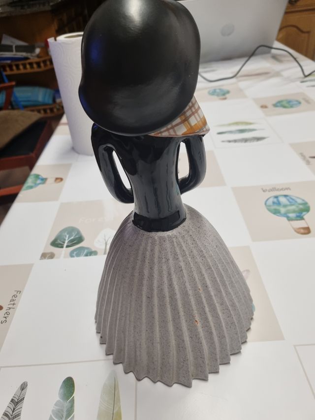 Scultura ragazza in ceramica Spagnola