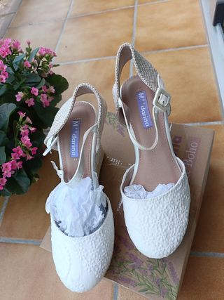 Cuñas zapatos novia