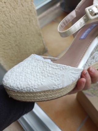 Cuñas zapatos novia