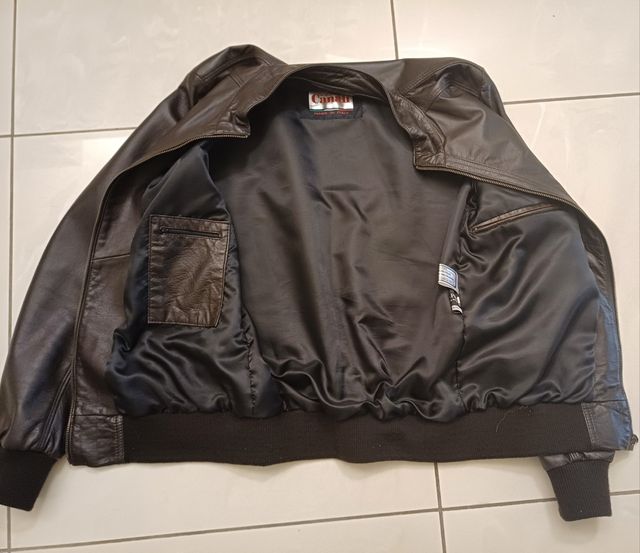 Giubbotto in pelle marrone