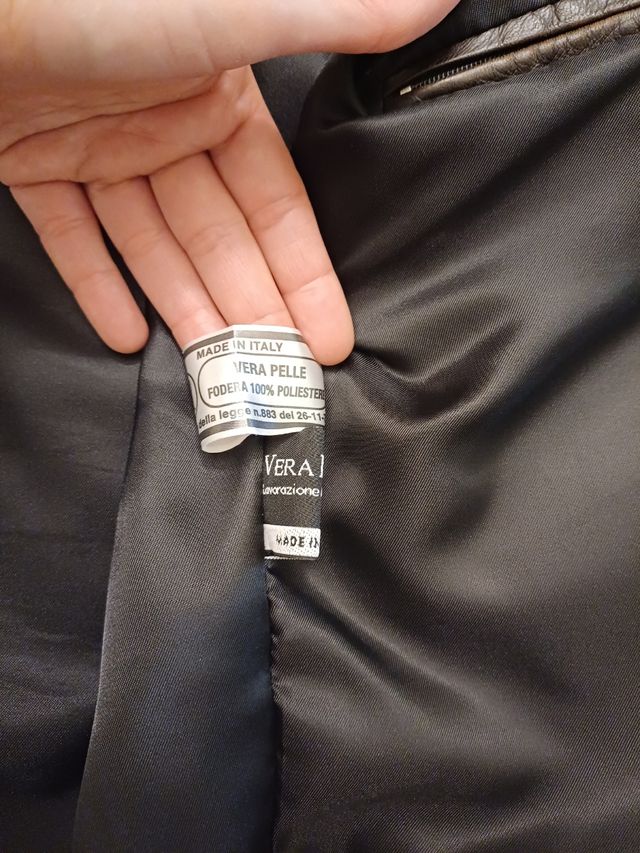 Giubbotto in pelle marrone