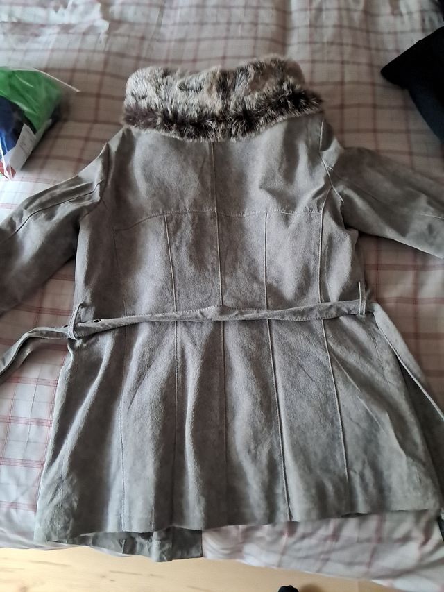 Chaqueta larga piel vuelta ante