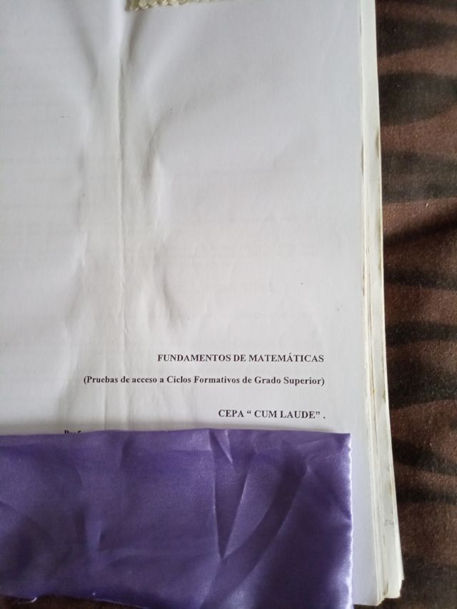 libro matemáticas para acceso a grado superior