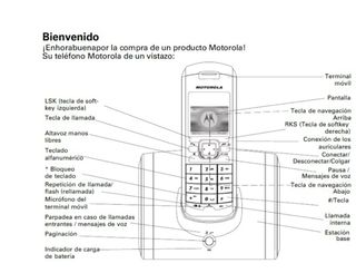 Teléfono Fijo Inhalámbrico Digital Motorola ME4251