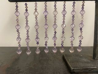 Candelabro quattro fuochi acciaio con pietre