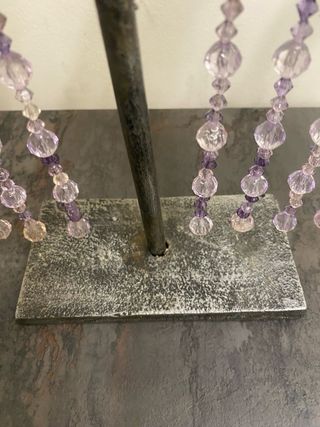 Candelabro quattro fuochi acciaio con pietre