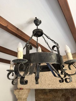 Lámpara techo rústica