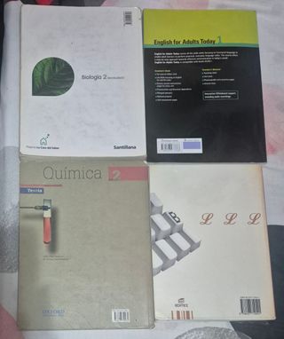 Lote libros bachillerato 1 y 2