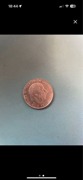 Moneda 1 franco Charles de Gaulle 1988