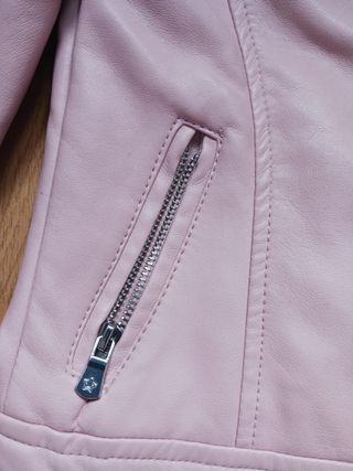 Chaqueta de cuero rosa para niña, El Corte Inglés