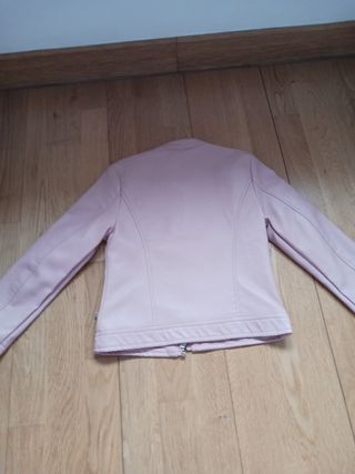 Chaqueta de cuero rosa para niña, El Corte Inglés