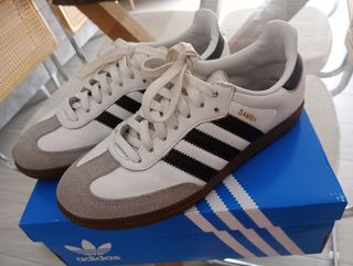 Adidas samba gris y blanco