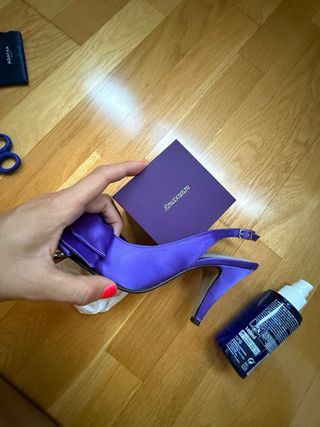 Sandalias Membur moradas con lazo