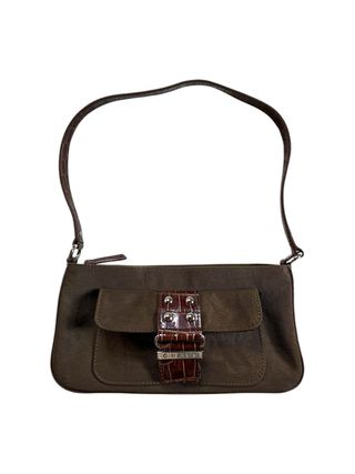 Borsa a spalla Guess Y2K Vintage Marrone pitonata