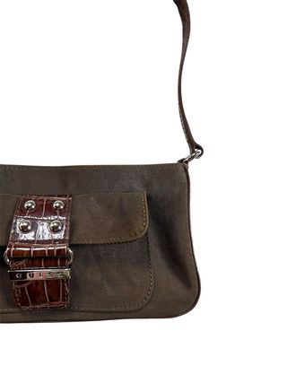Borsa a spalla Guess Y2K Vintage Marrone pitonata