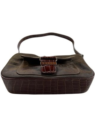 Borsa a spalla Guess Y2K Vintage Marrone pitonata