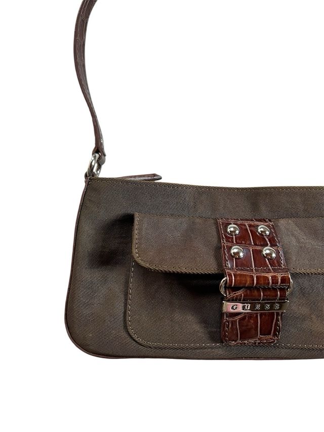 Borsa a spalla Guess Y2K Vintage Marrone pitonata
