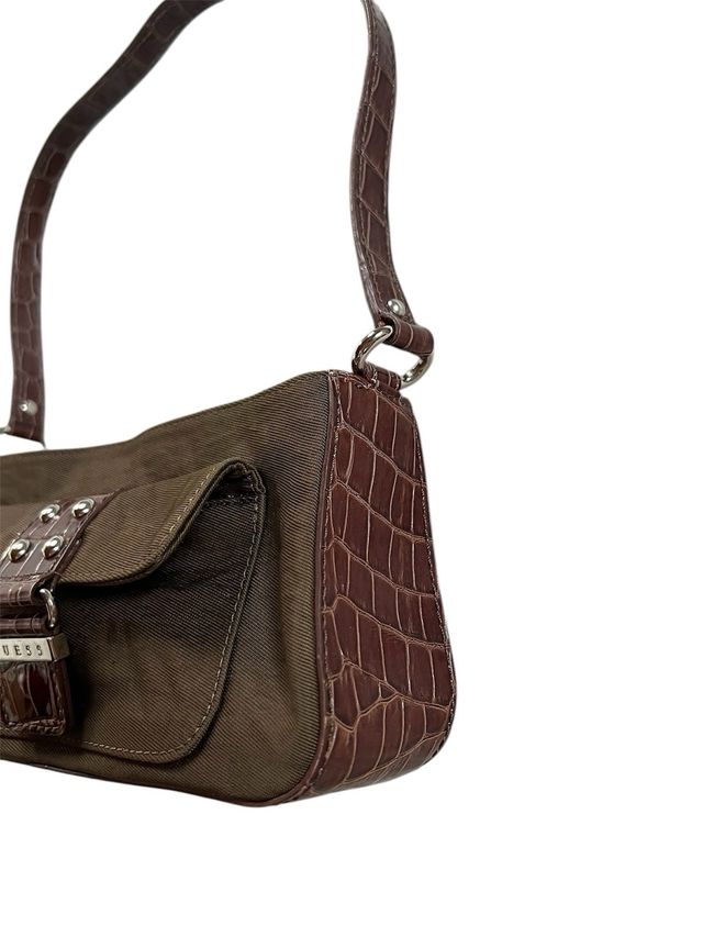Borsa a spalla Guess Y2K Vintage Marrone pitonata