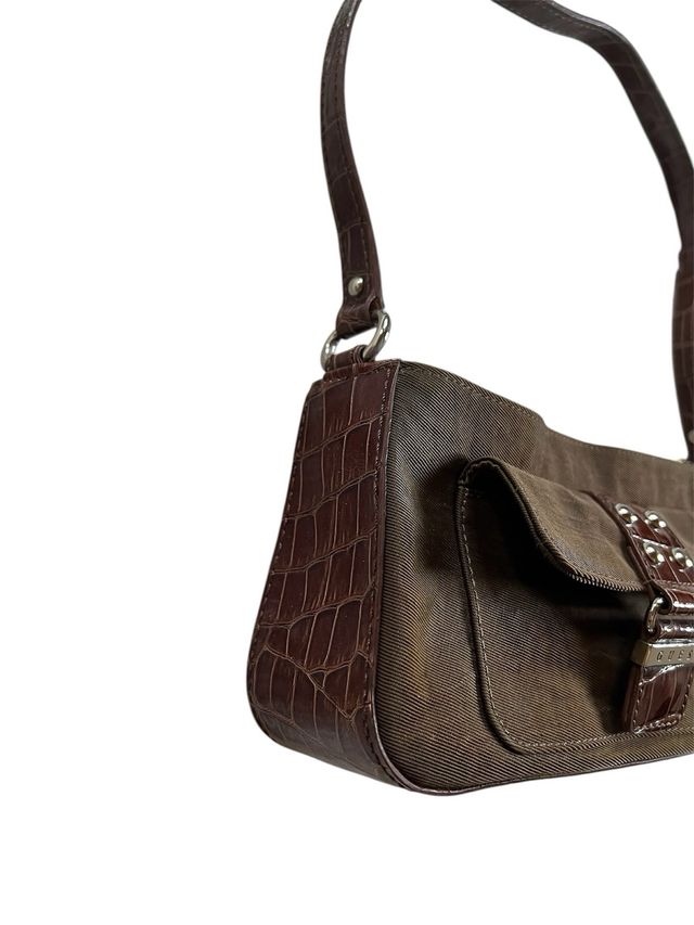 Borsa a spalla Guess Y2K Vintage Marrone pitonata