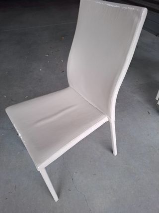 SET 6 SEDIE SOGGIORNO  IN ECOPELLE