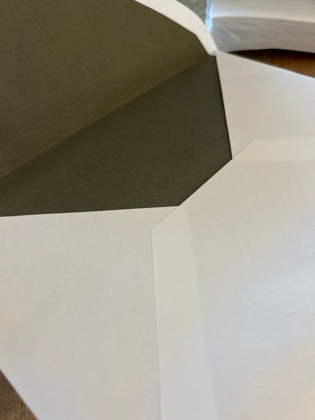 SOBRES INVITACION DE BODA PAPEL VERJURADO BLANCO