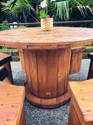 MESAS BOBINAS CARRETE MADERA CABLE CHILLPALET