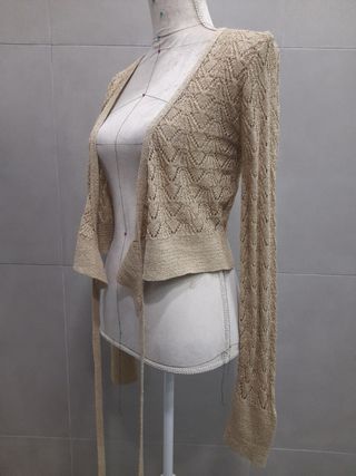 Casaco dourado croché