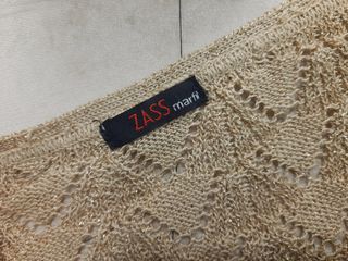 Casaco dourado croché