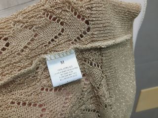 Casaco dourado croché