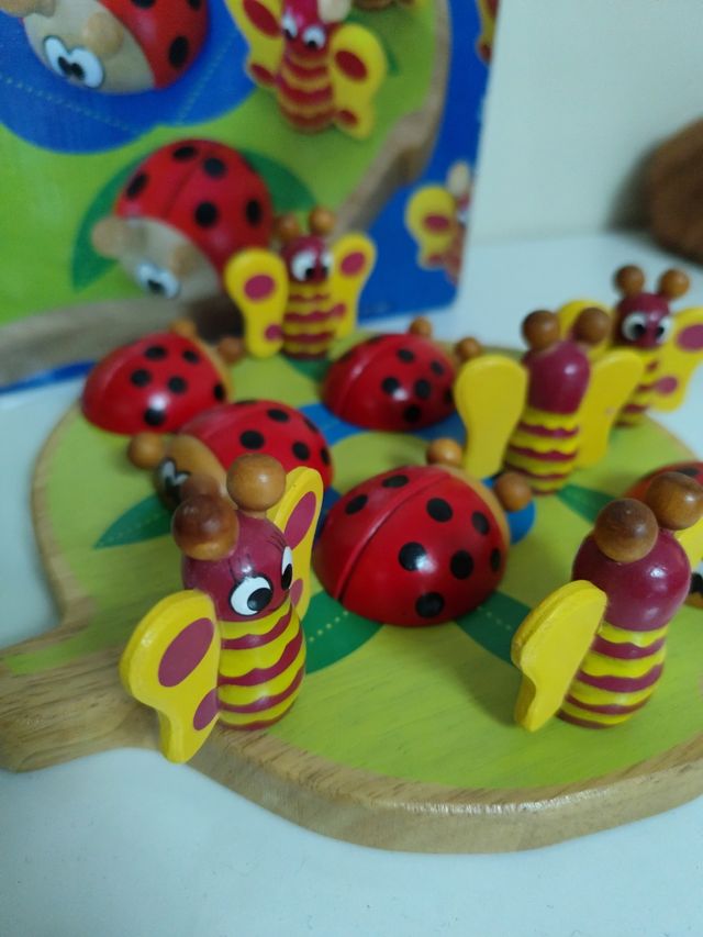 Juego tres en raya de madera