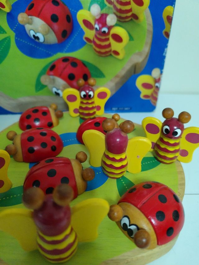 Juego tres en raya de madera