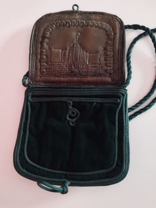 Bolso de terciopelo verde 