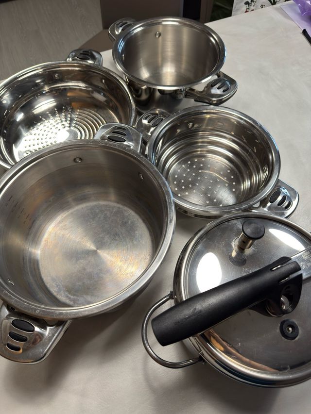 Set di pentole acciaio inox