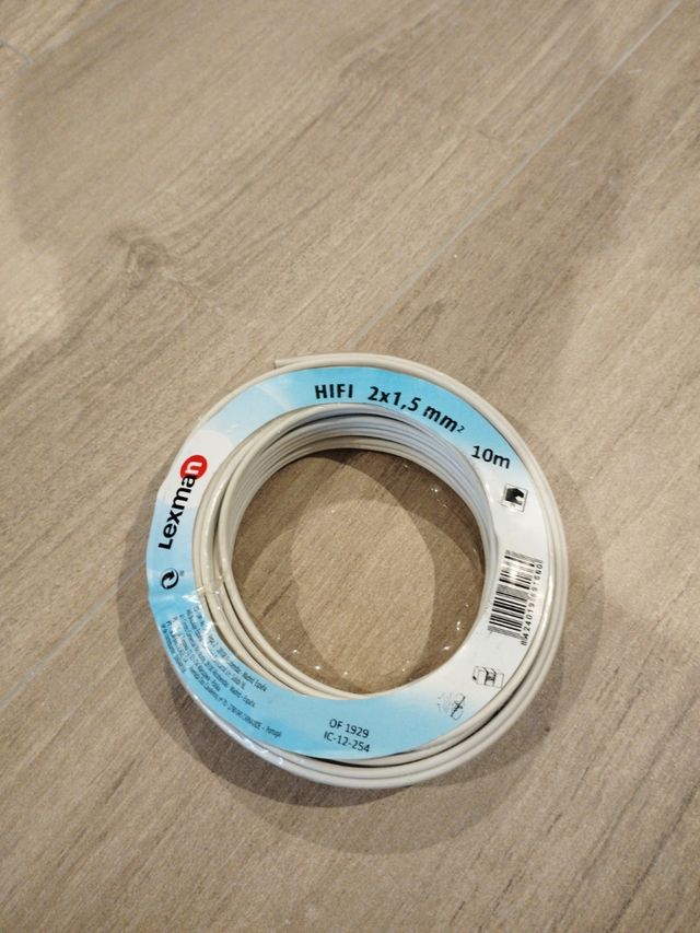 Cable alta fidelidad 2x1.5mm. 10m