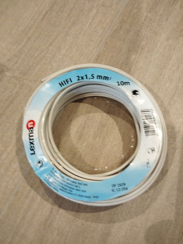 Cable alta fidelidad 2x1.5mm. 10m