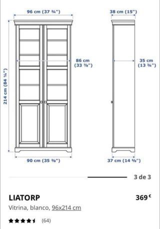 Mueble-vitrina Ikea LIATORP