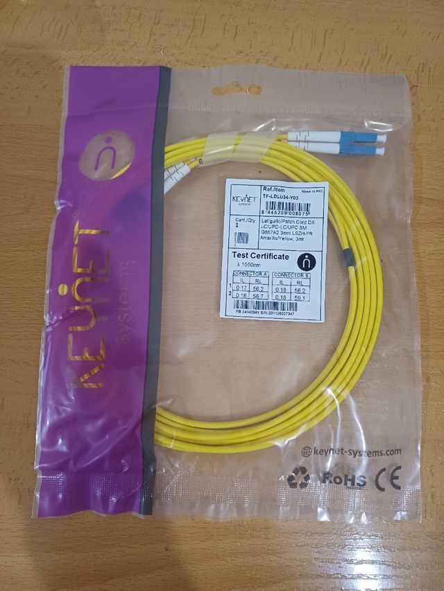 Latiguillos Rack fibra optica LC UPC patch