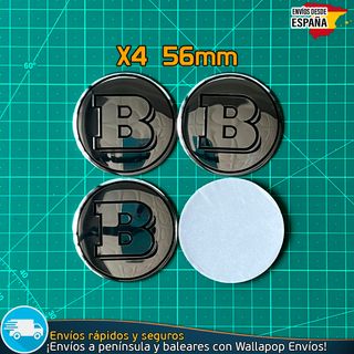 X4 Emblemas Brabus 56mm Pegatinas Tapacubos Llanta