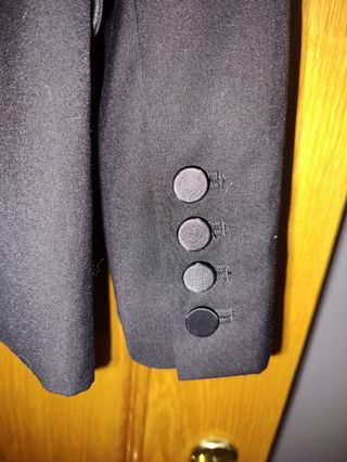 Chaqueta entallada fiesta negra mujer