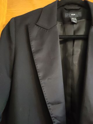 Chaqueta entallada fiesta negra mujer