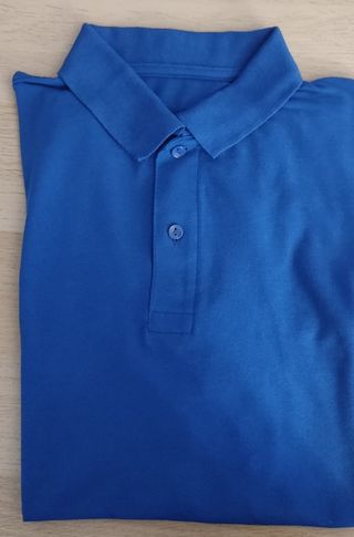 Polo manga corta azul