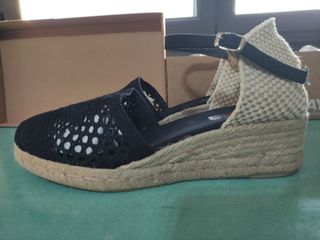 Sandalias cuña Esparto de Crochet