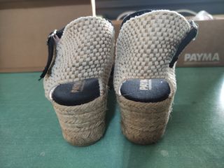 Sandalias cuña Esparto de Crochet