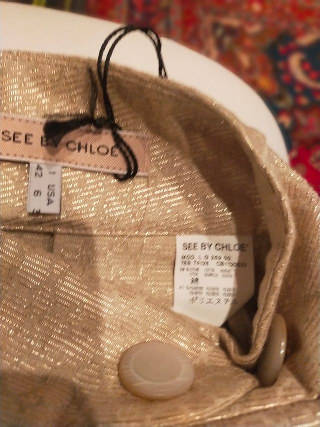 See by Chloé gonna a pieghe in tessuto lavorato 