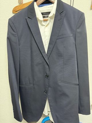 Traje de chaqueta azul oscuro marino talla 48/42