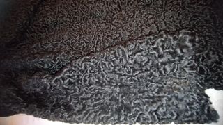 Abrigo largo astracán negro