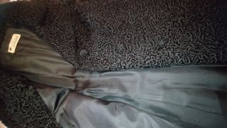 Abrigo largo astracán negro