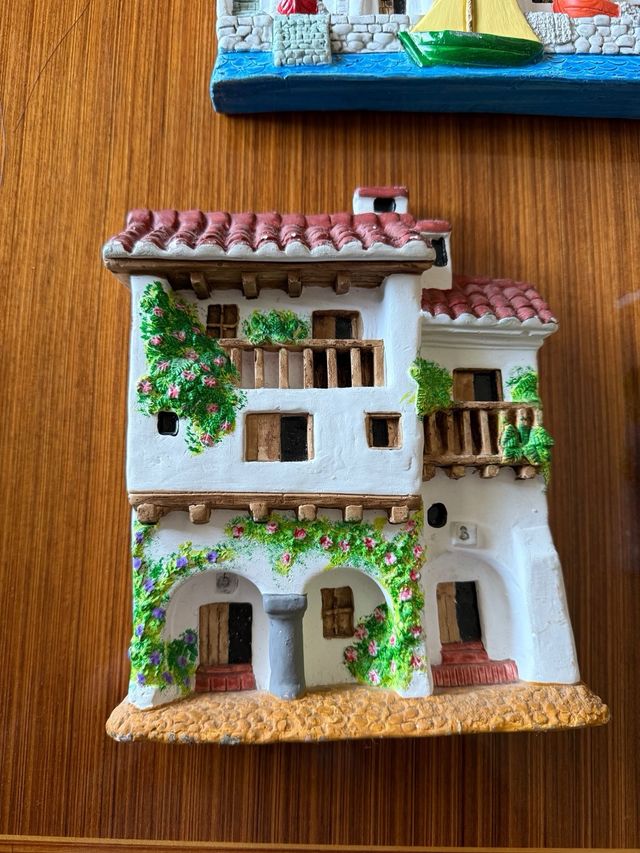 Pack de 3 fachadas de casas artesanales de barro