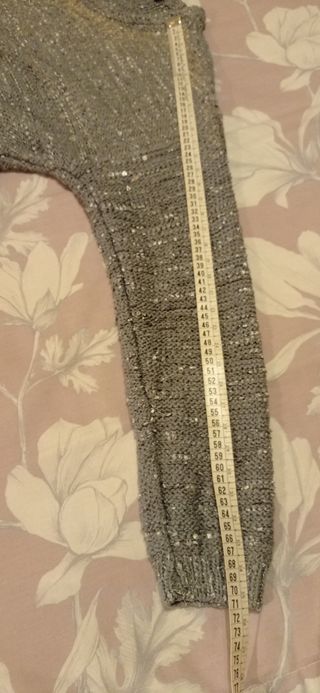 Jersey  gris verdoso con lentejuelas